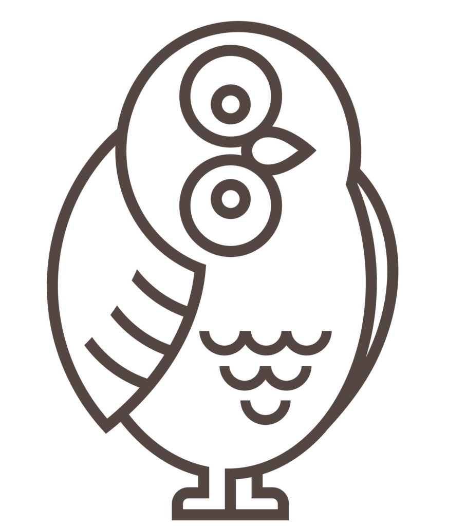 Mascot Owl Facing Right