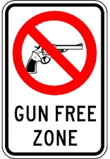 Gun Free Zone Sign