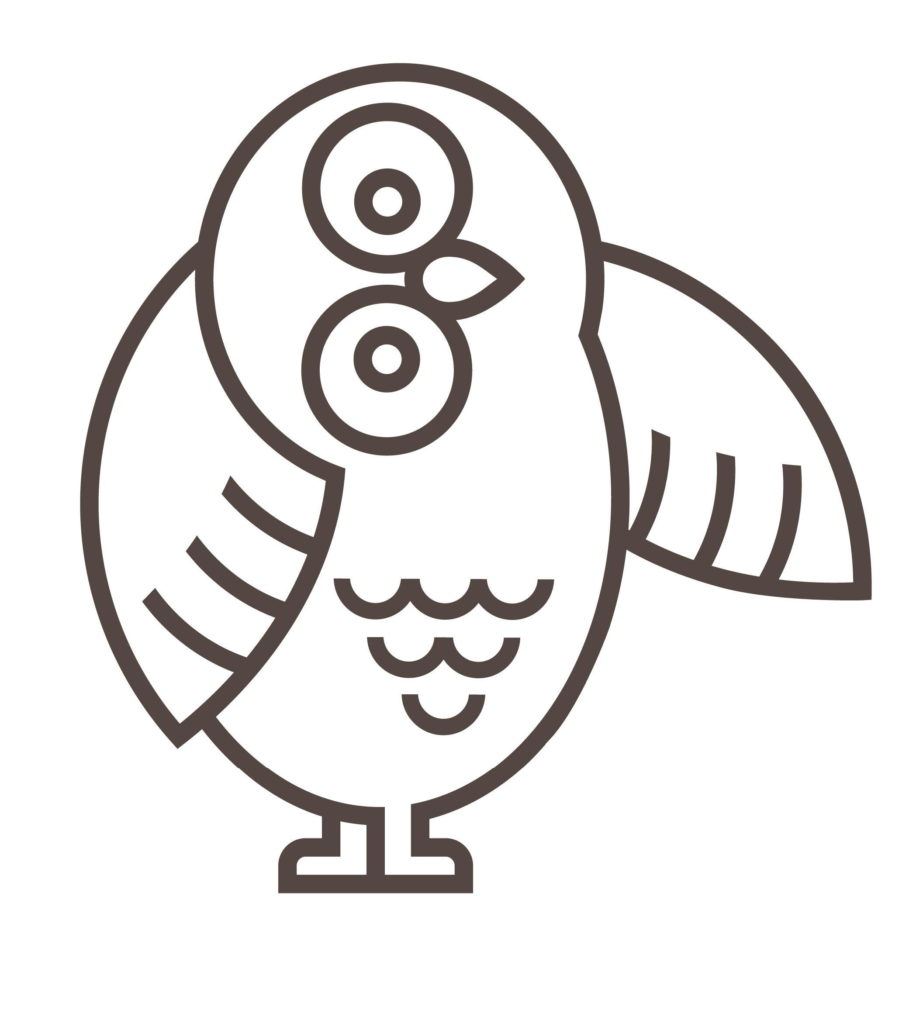 Mascot Owl Left Wing Extended