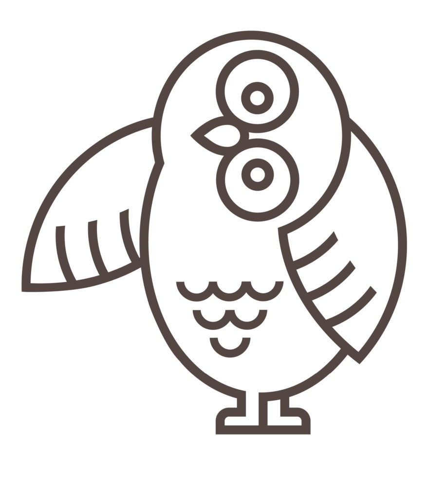 Mascot Owl Right Wing Extended